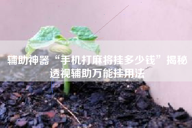 辅助神器“手机打麻将挂多少钱	”揭秘透视辅助万能挂用法