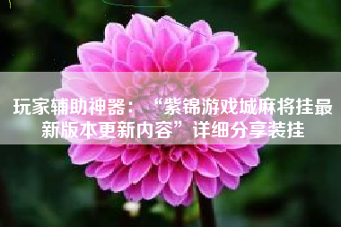 玩家辅助神器：“紫锦游戏城麻将挂最新版本更新内容	”详细分享装挂