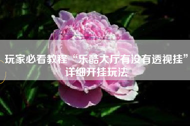 玩家必看教程“乐酷大厅有没有透视挂	”详细开挂玩法