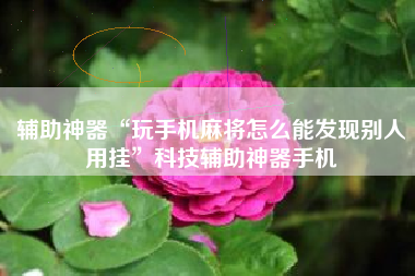 辅助神器“玩手机麻将怎么能发现别人用挂”科技辅助神器手机