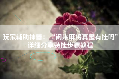 玩家辅助神器：“闲来麻将真是有挂吗”详细分享装挂步骤教程